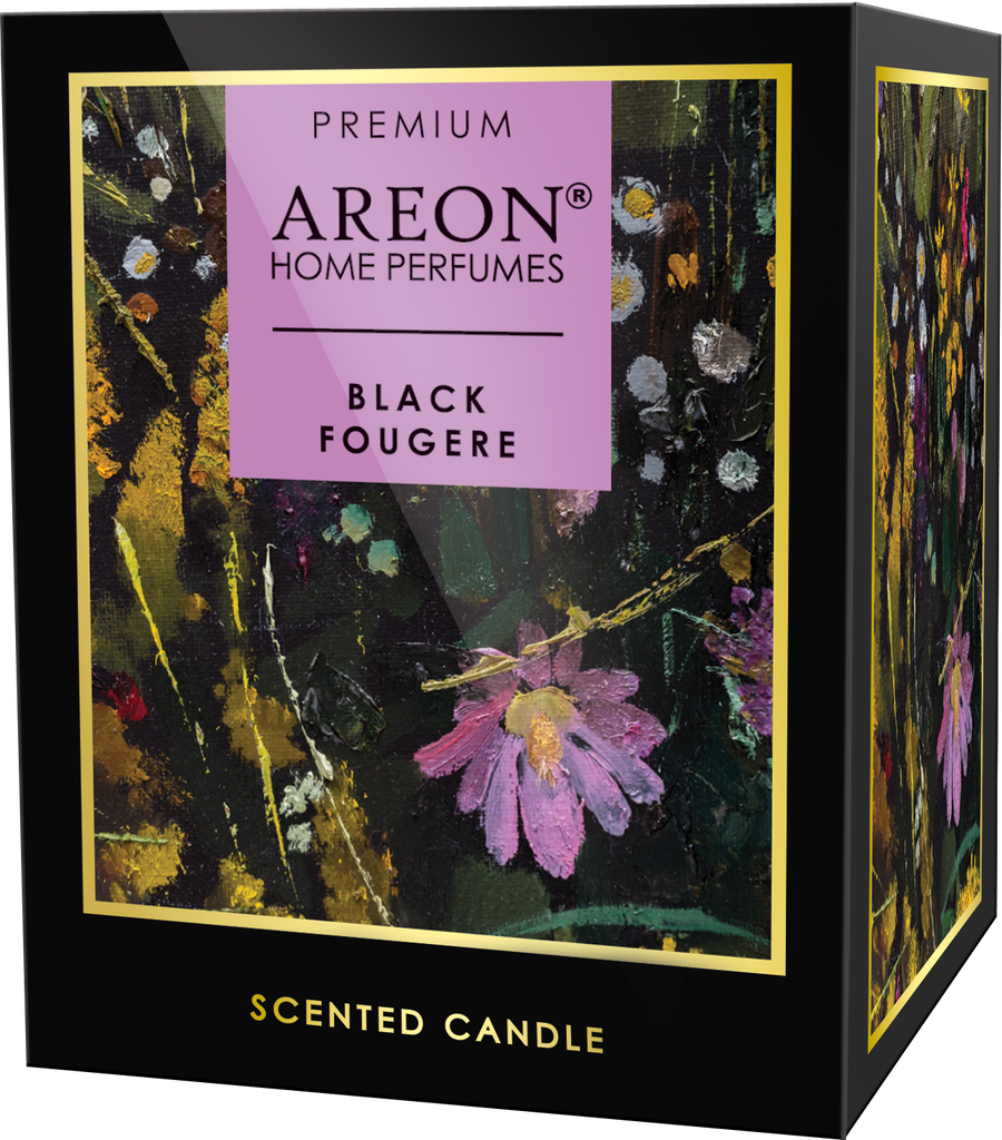 Areon Home Premium Scented Candle Black Fougere