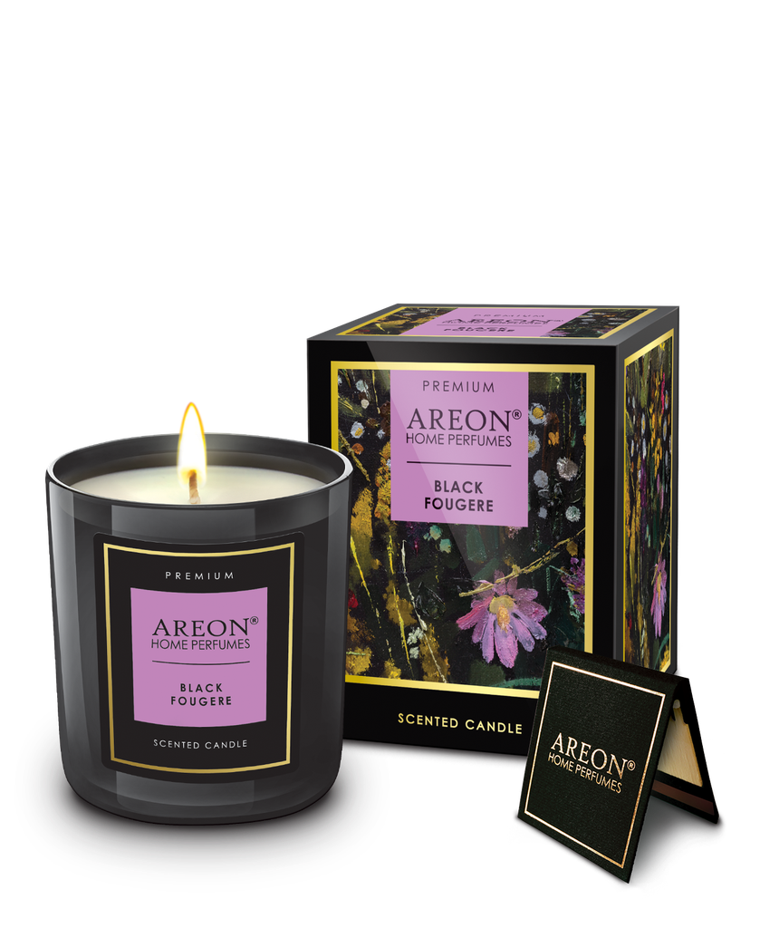 Areon Home Premium Scented Candle Black Fougere