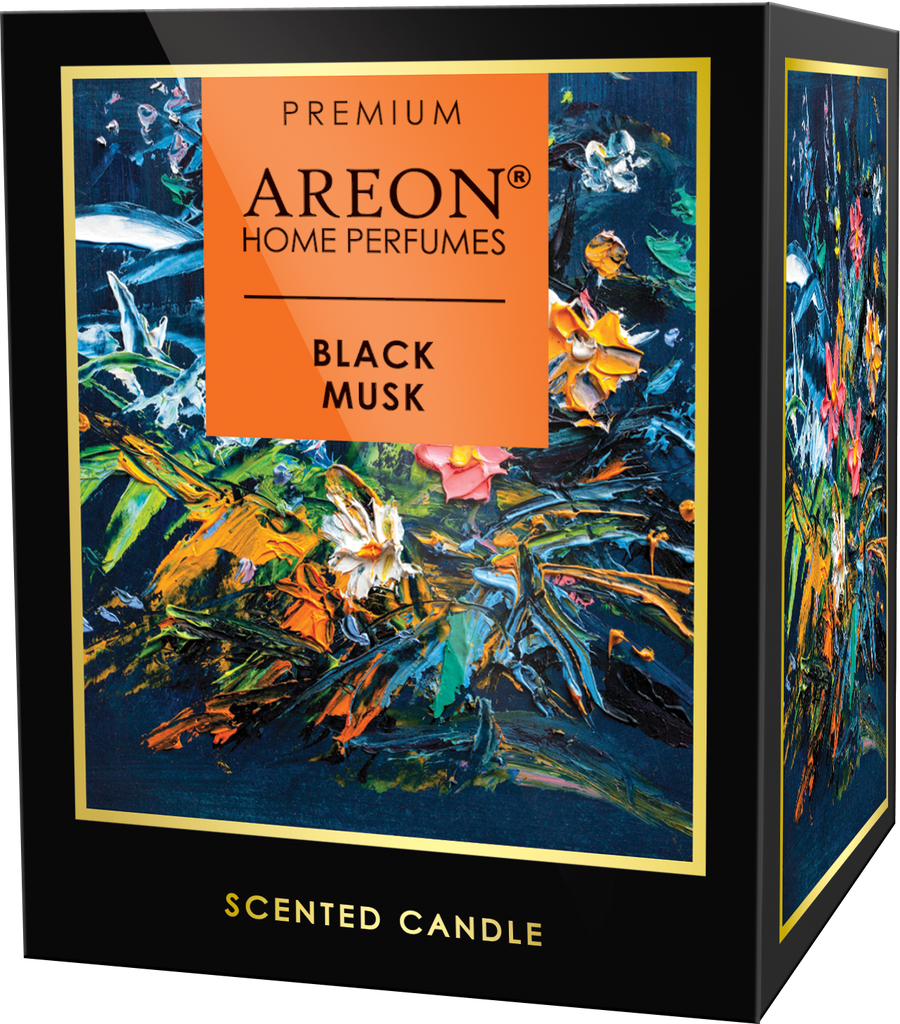 Areon Home Premium Scented Candle Black Musk