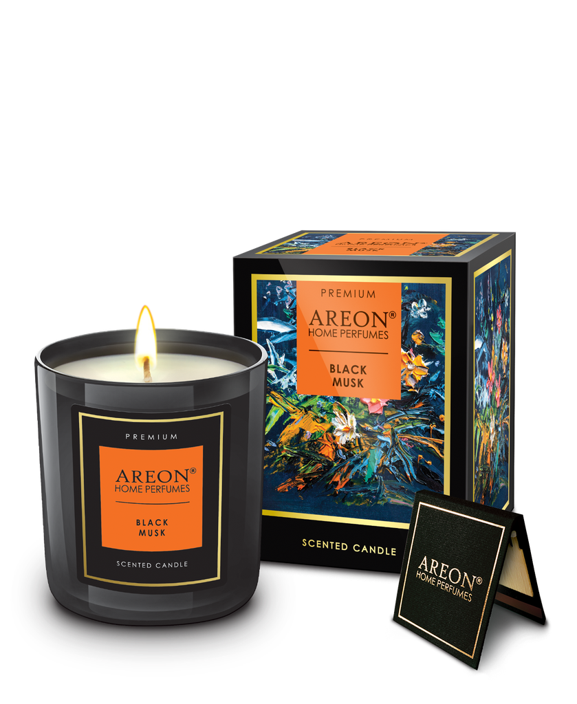 Areon Home Premium Scented Candle Black Musk