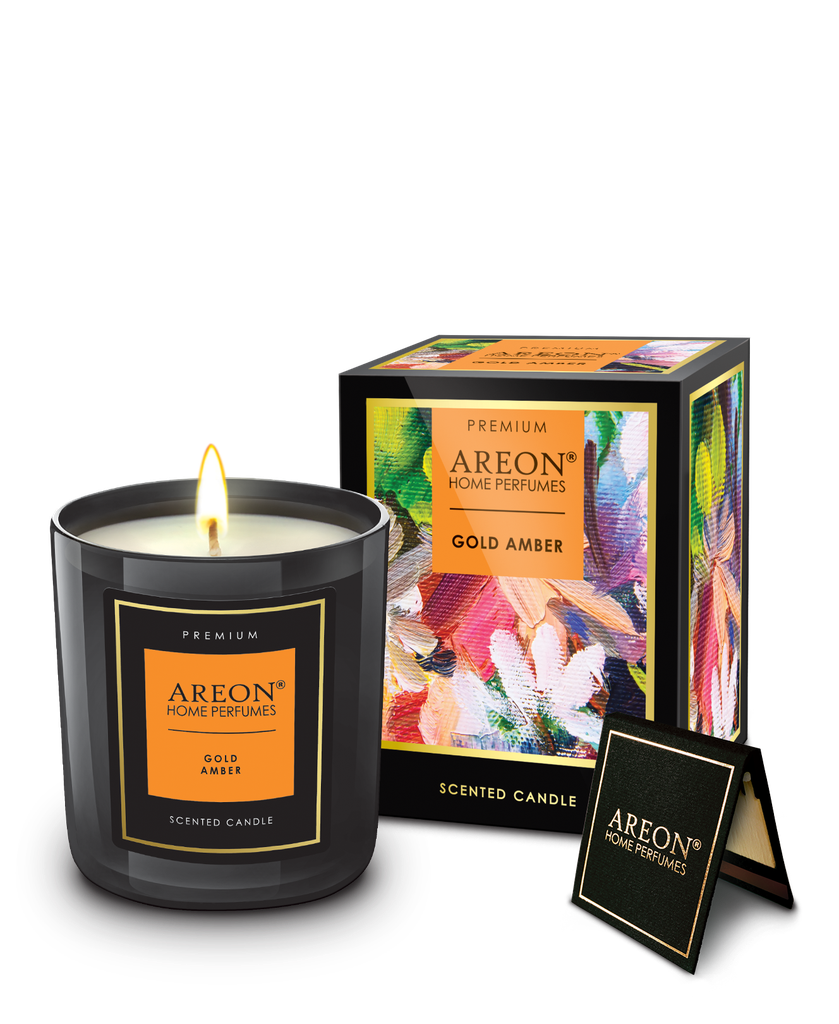 Areon Home Premium Scented Candle Gold Amber