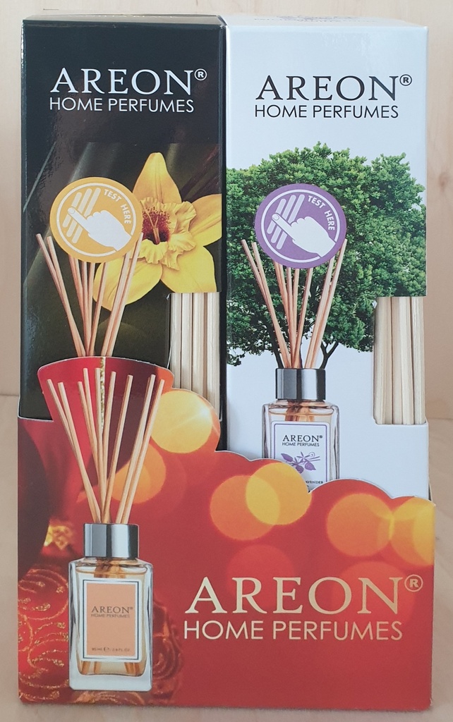 Areon Home Perfume 85 ml Patchouli Lavender Vanilla + Vanilla Black Pachet Craciun 2 buc