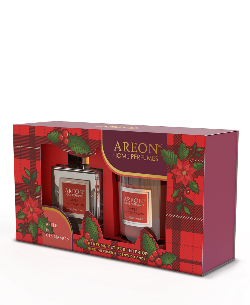 Set Home Perfume 150 ml + Candle Apple &amp; Cinnamon