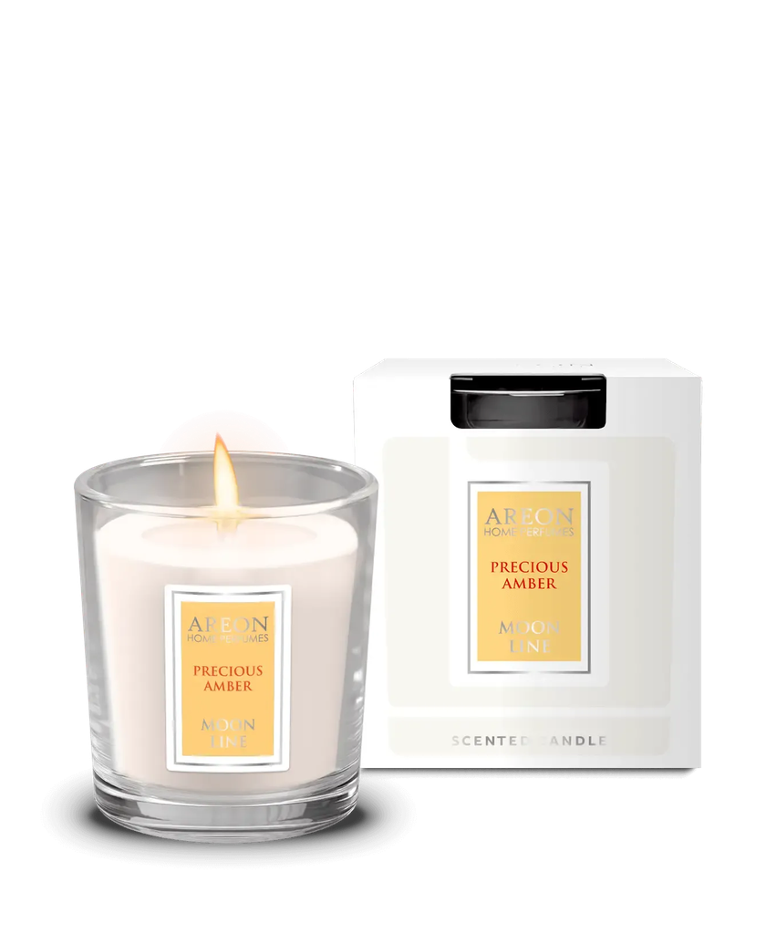 Areon Home Premium Scented Candle Moon Line Precious Amber