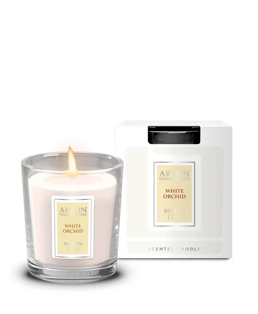 Areon Home Premium Scented Candle Moon Line White Orchid