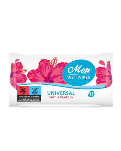 [14989] Wet Wipes 15 pcs - Mon universal with allantoin