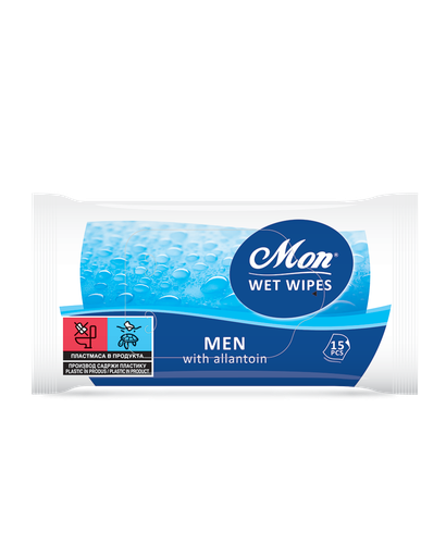 [14991] Wet Wipes 15 pcs - Mon Men with allantoin